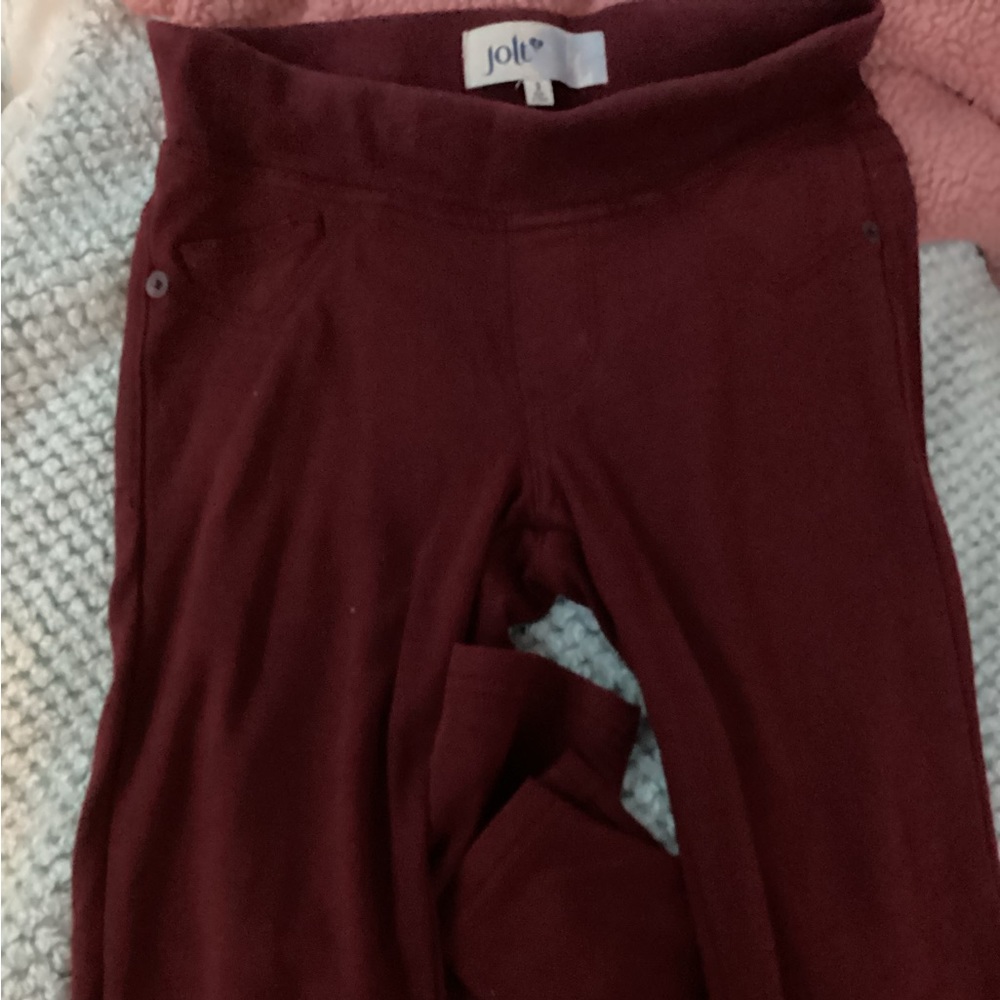 burgundy pants size 3